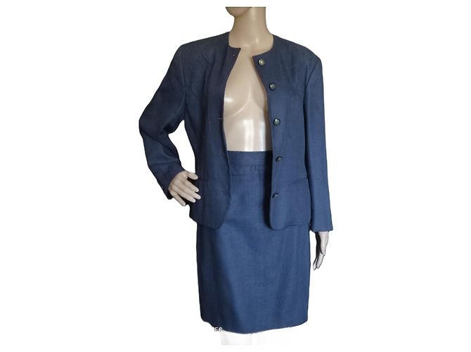 Completo con gonna Vanessa Bruno in lino blu