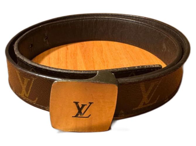 Louis Vuitton Belt LV (VINTAGE 2005) Model: M6888U CE.LV CUT PB Brown