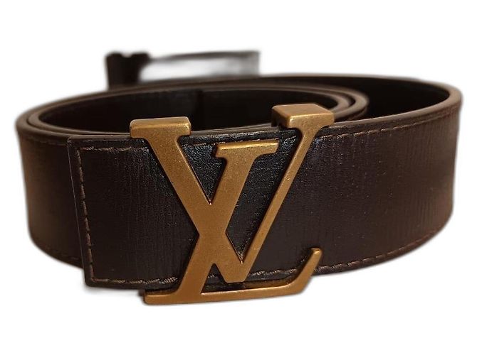 Louis Vuitton Belt Dark Brown Leather
