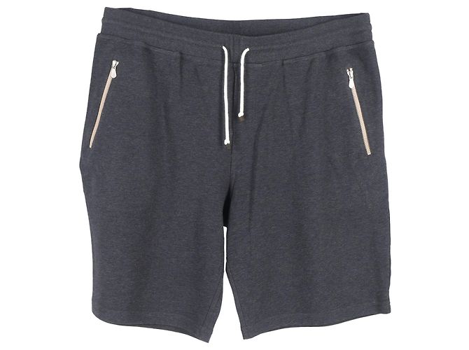 Brunello Cucinelli Mélange Drawstring Shorts in Grey Cotton
