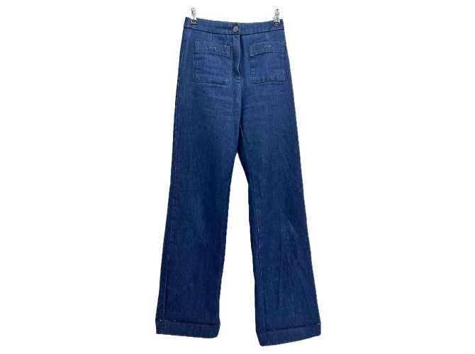 Autre Marque NON SIGNE / UNSIGNED Jeans T.FR 34 Cotton Blue