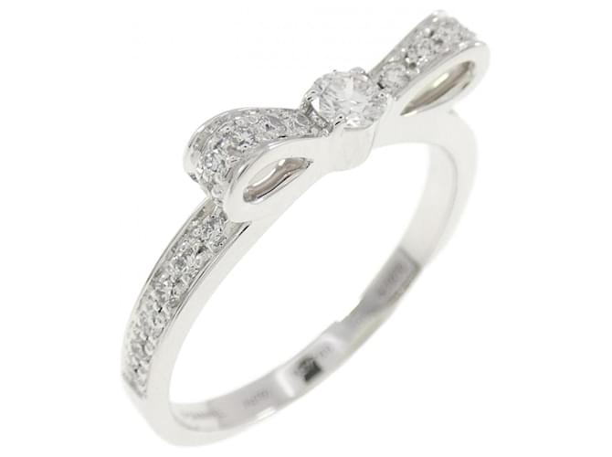 Chanel 1932 Ruban Band Ring White gold  ref.2054768