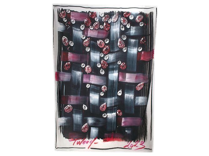 Bufanda XL Chanel de cachemira tweed Multicolor