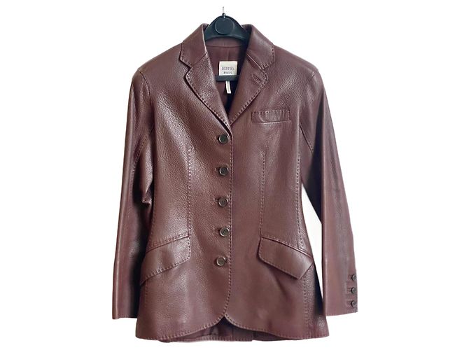 Hermès Lederjacke Braun