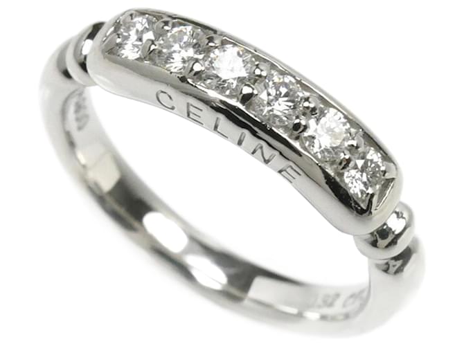 Diamond Céline Celine Platinum Band Ring  ref.2055099