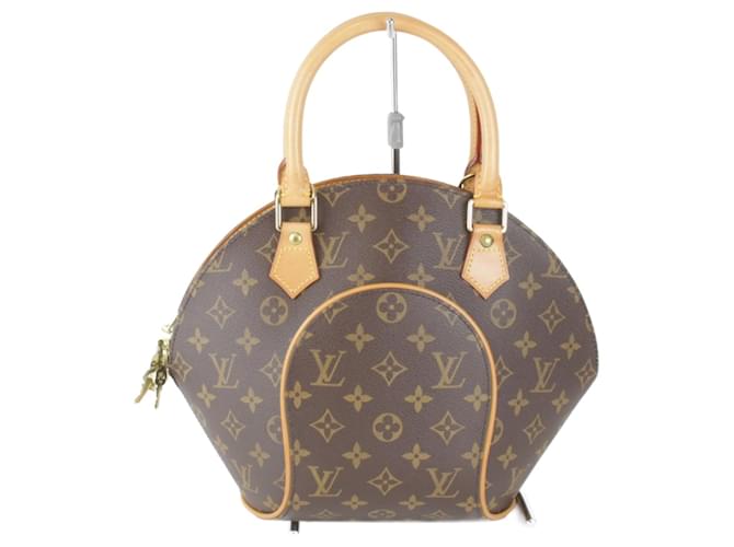 Louis Vuitton Ellipse PM Handbag Brown Monogram Patent leather Cloth  ref.2055137