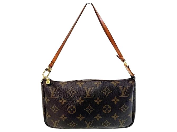 Pochette Accessoire Louis Vuitton Marrom Lona  ref.2056020