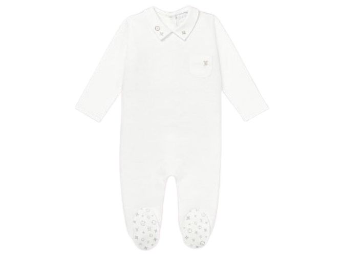 LOUIS VUITTON Weißer Mädchen-Pyjama neu mit Etiketten 12 Monate
