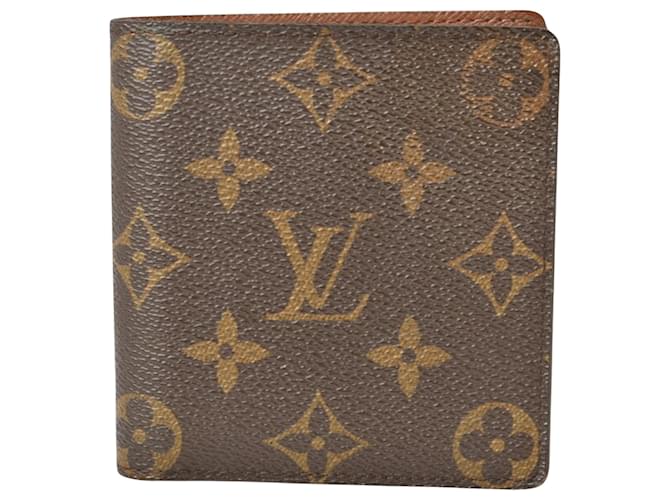 Louis Vuitton Porte billet Brown Cloth  ref.2056185