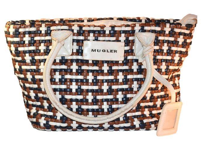Thierry Mugler patterned leatherette handbag