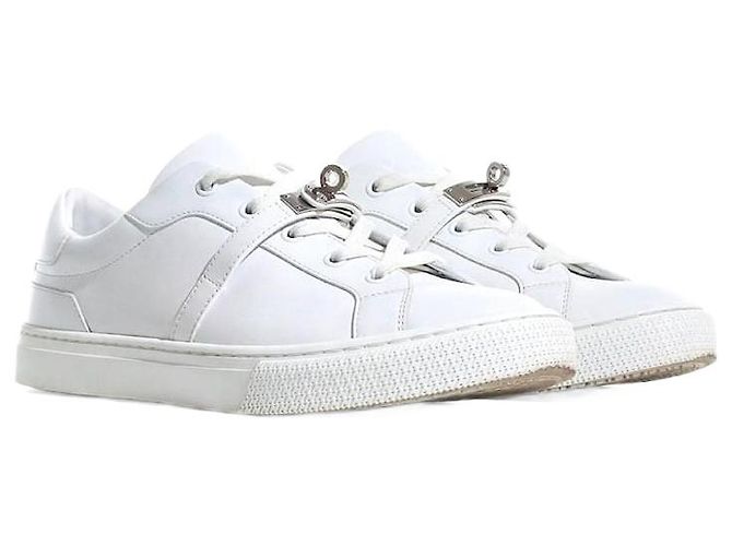 Kelly Hermès Baskets HERMES T.EU 39 Cuir Blanc