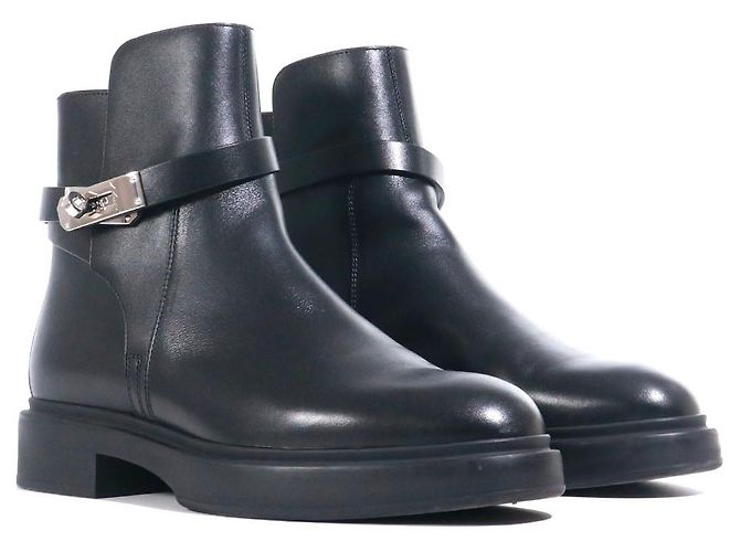 Kelly Hermès Botas HERMES T.EU 39.5 Couro Preto