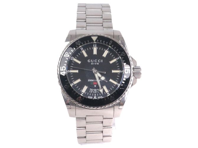 GUCCI - Relógio de aço Gucci Dive 40mm Prata