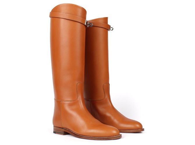 Kelly Hermès Botas HERMES T.EU 34 Couro Marrom