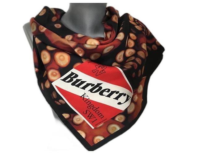 Pañuelo de seda Burberry estampado de pulpo 90cm Multicolor