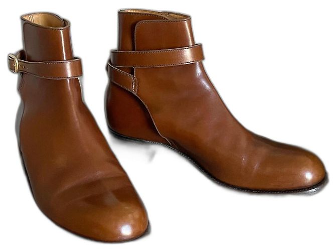 JM Weston Botas Jodhpur de cuero box marrón J.M. Weston Talla 5D Castaño