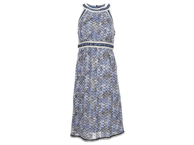 Missoni Strick-Halterkleid aus blauer Viskose