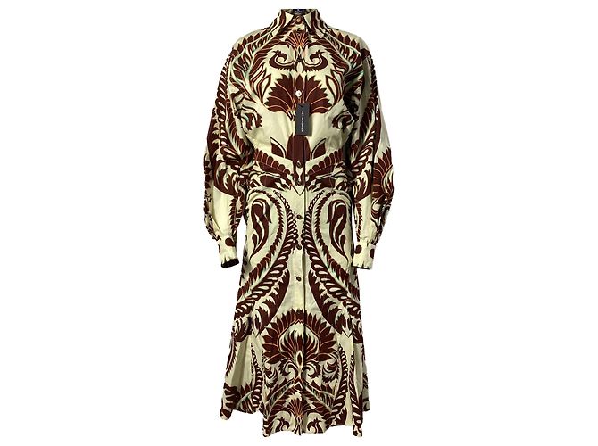 Vestido midi de algodón con estampado gráfico Etro multicolor