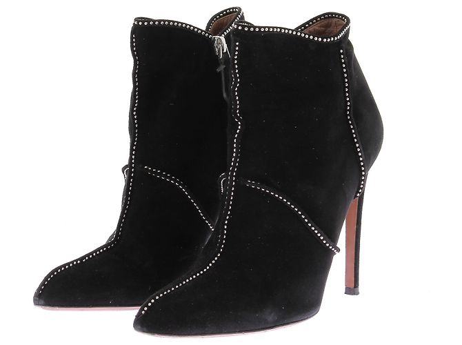 Alaïa Bottines ALAIA T.EU 40 Suède Noir
