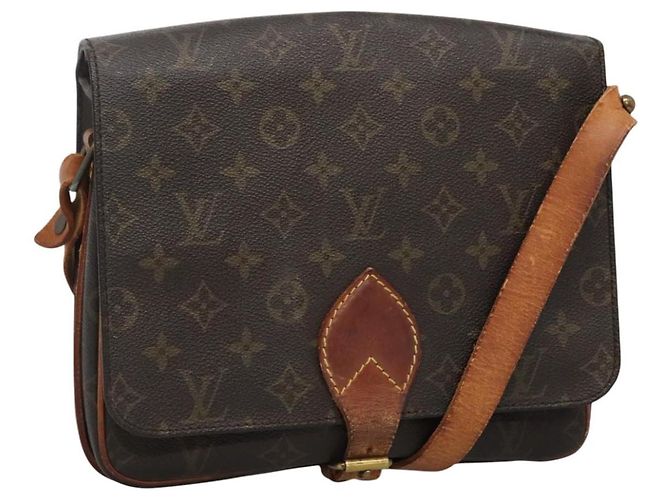 LOUIS VUITTON Monogram Cartouchiere MM Bolsa de Ombro M51253 LV Auth BA061 Monograma