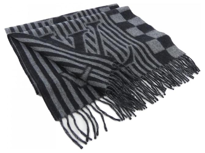Louis Vuitton Cashmere Stole Brown Black  ref.2059237