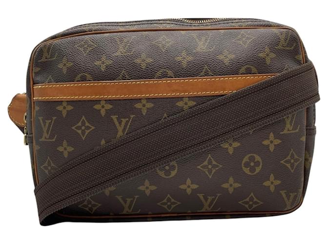 Louis Vuitton Reporter pm Brown Cloth  ref.2059419