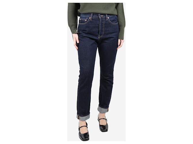 Autre Marque Dark blue high-rise jeans - size UK 10 Cotton  ref.2059775
