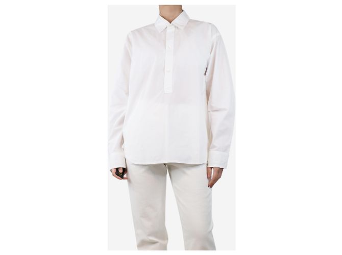 Sofie d'Hoore Camisa de algodón blanca - talla UK 8