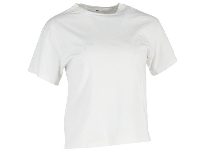 Camiseta de cuello redondo Re/Done en algodón blanco Crudo