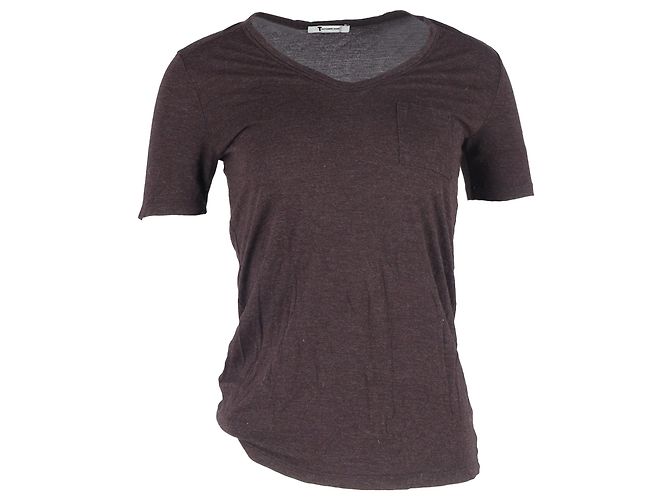 Camiseta com bolso Alexander Wang em algodão marrom Vermelho