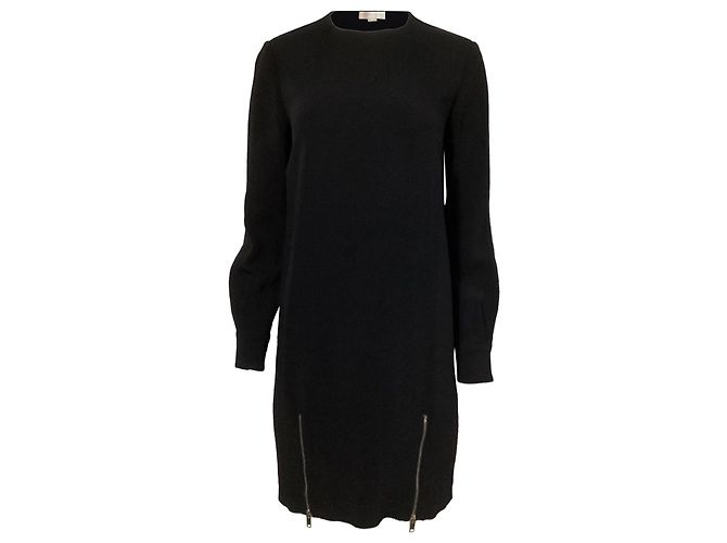 Stella Mc Cartney Abito a maniche lunghe con dettaglio zip Stella McCartney in rayon nero