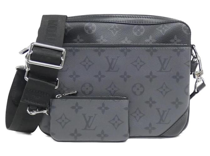 Louis Vuitton Monogram Eclipse Reverse Trio Messenger Shoulder Bag Black Grey Cloth  ref.2061600