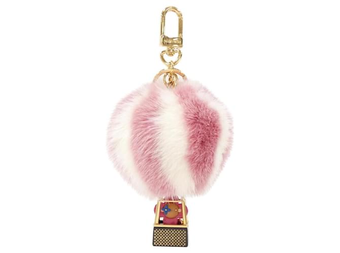 Louis Vuitton Porte Cle Vivienne Fur Keyring Pink  ref.2061677