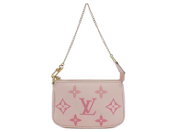 Mini Pochette Acessórios Monogram Empreinte Louis Vuitton Marrom Lona  ref.2061767