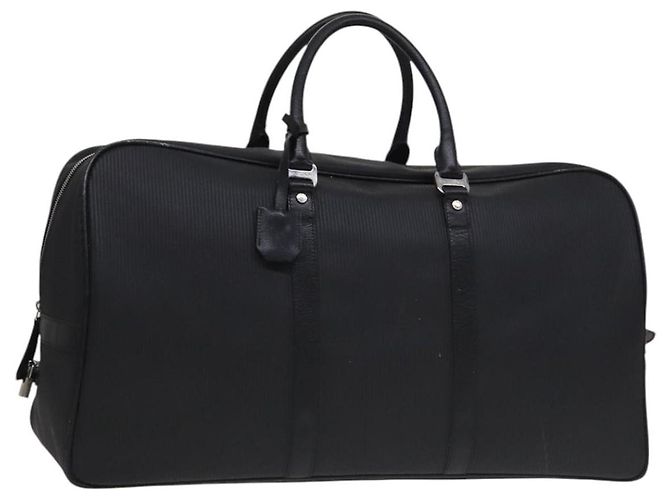 Bulgari Borsa Boston BVLGARI PVC Nero Argento Auth bs22064