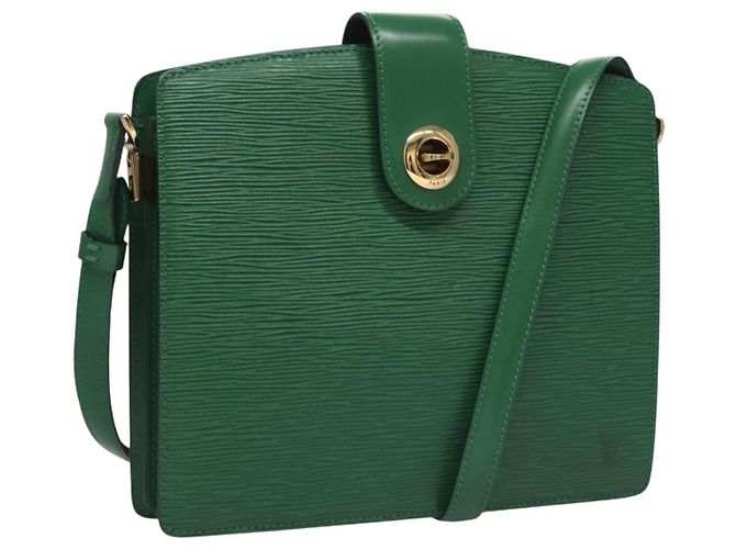 LOUIS VUITTON Bolsa de Hombro Capuchin Epi Verde M52344 LV Auth BA232