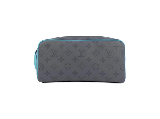 Necessaire Louis Vuitton Monogram Eclipse Reverse Cinza Turquesa Lona  ref.2062081
