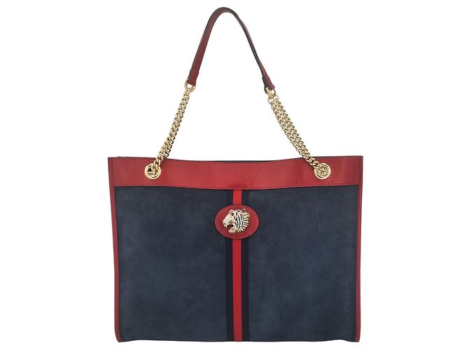 Gucci Maxi Rajah Tote Azul y Rojo