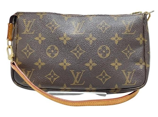 Pochette acessórios Louis Vuitton Marrom Lona  ref.2062193
