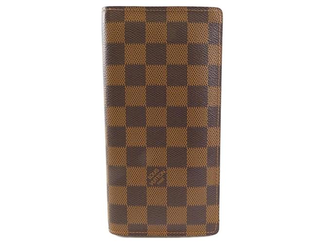 Louis Vuitton Damier Portefeuille Brazza Wallet Damier ebene Cloth  ref.2062387