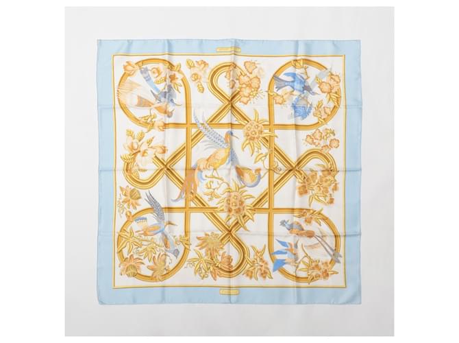 Hermès Carré 90 "Caraibes" 100% Silk Scarf in Blue  ref.2062502
