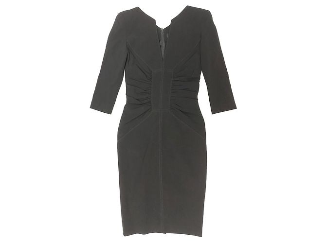Elie Saab Wollkleid Schwarz Größe 38