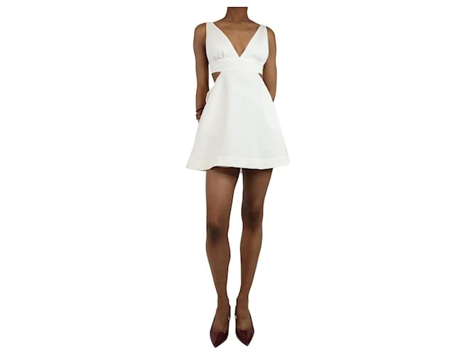 Autre Marque White mini bow dress - size XS Polyester  ref.2063714