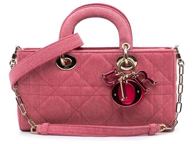 Dior Rosa Médio Denim Macrocannage Lady D Joy
