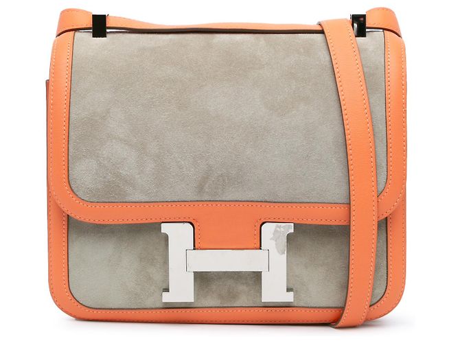 Hermès Constance 24 em Doblis e Swift cinza Marrom