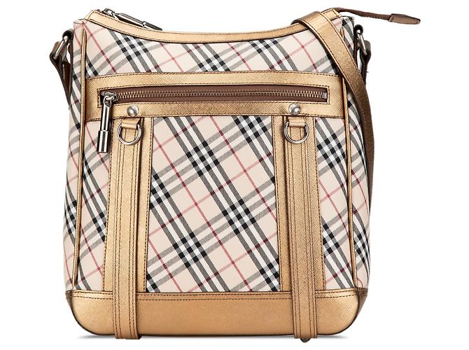 Bolsa transversal Burberry Beige Nova Check Canvas Bege