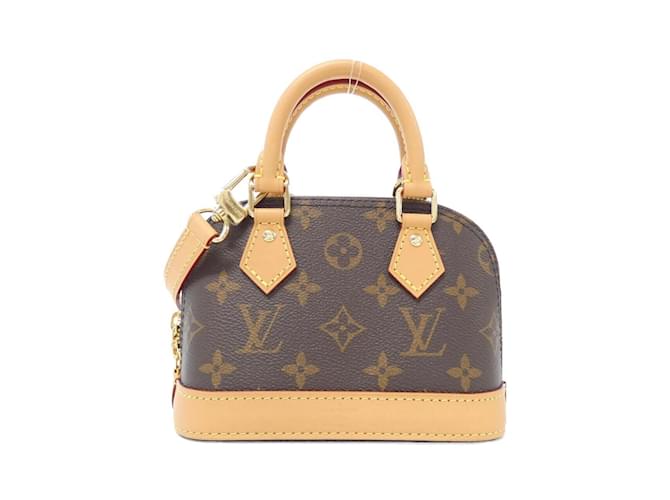 Louis Vuitton Monogram Nano Alma Handbag Brown Cloth  ref.2064345