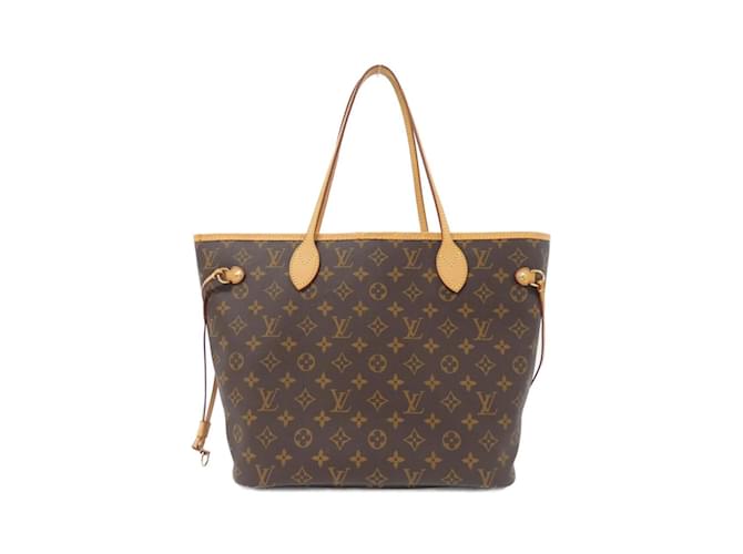 Bolsa Louis Vuitton Monogram Neverfull MM Marrom Fuschia Lona  ref.2064349