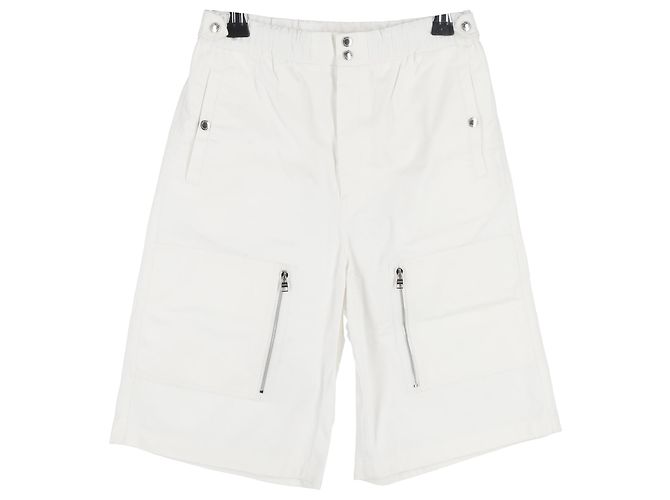 Bermudas de múltiples bolsillos en algodón blanco Alexander Mcqueen Crudo