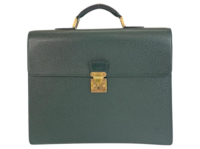Louis Vuitton Taiga Moskova Leather Briefcase M30034 Green  ref.2064619